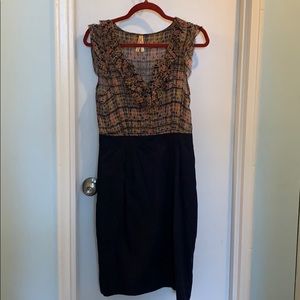 Navy Anthropologie shift dress with pockets